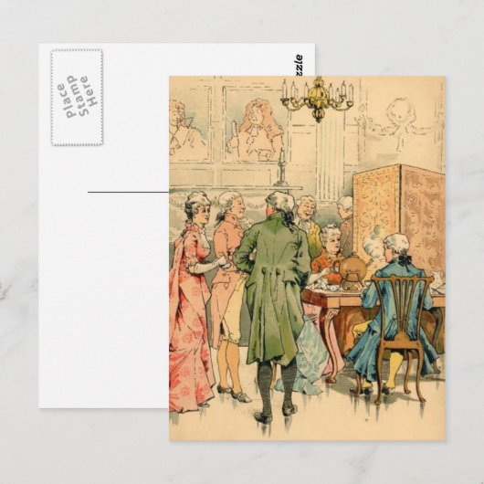 Socialisering 18e eeuw briefkaart (Voorkant / Achterkant)