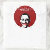 SOCIALISME - ARMOEDE OPDRINGEN RONDE STICKER (Tas)