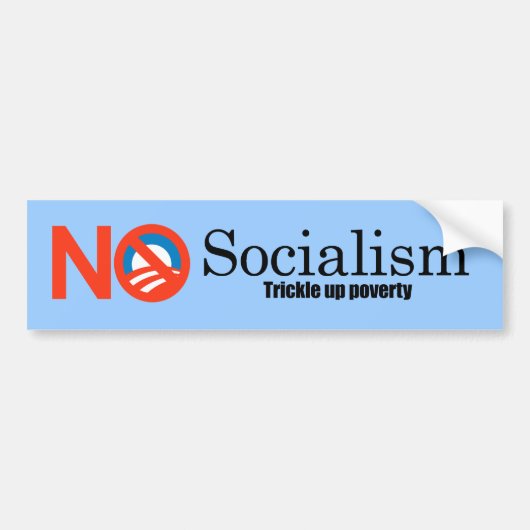 Socialisme - Armoede verstikken Bumpersticker (Voorkant)