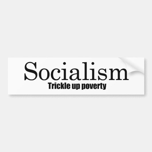 Socialisme - Armoede verstikken Bumpersticker (Voorkant)