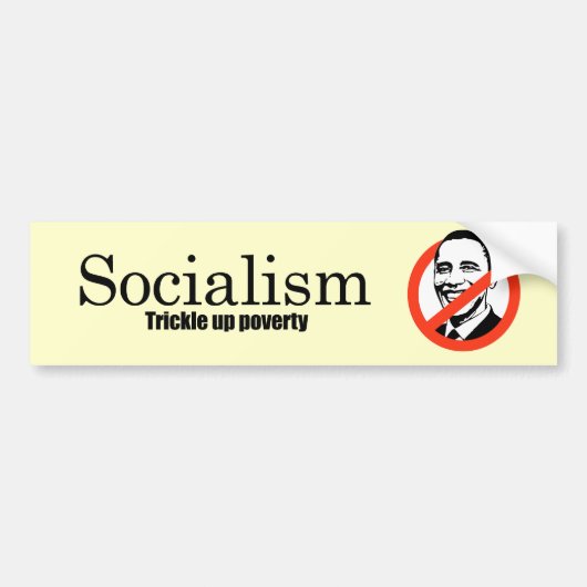 Socialisme - Armoede verstikken Bumpersticker (Voorkant)