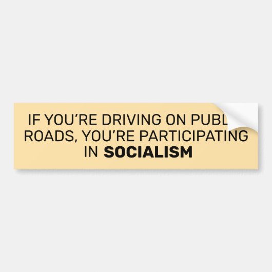 socialisme bumpersticker (Voorkant)