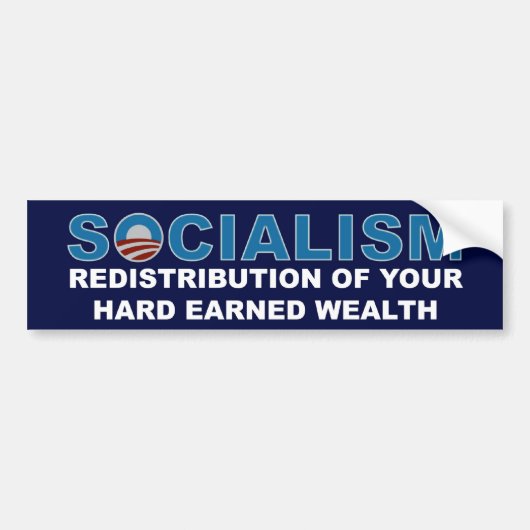socialisme bumpersticker (Voorkant)