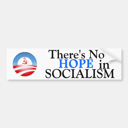socialisme bumpersticker (Voorkant)