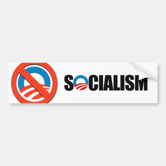 socialisme bumpersticker (Voorkant)