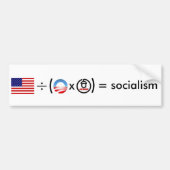 Socialisme en Wiskunde Bumpersticker (Voorkant)