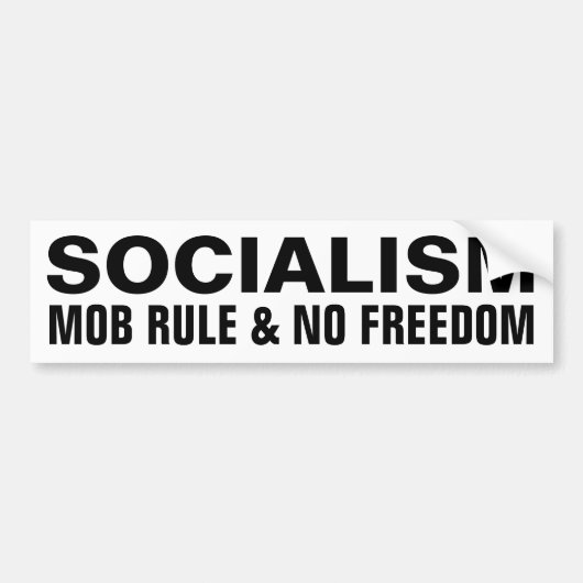 Socialisme gedefinieerd Bumpersticker (Voorkant)