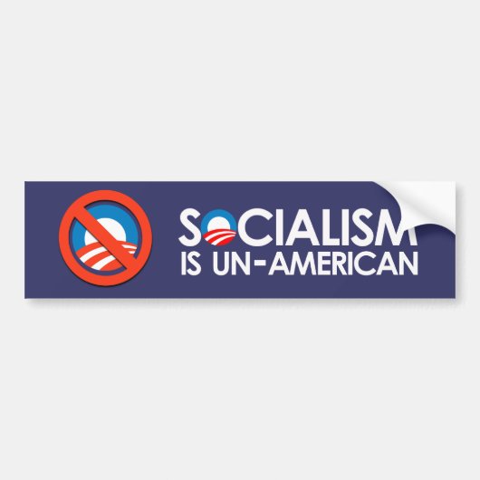 Socialisme is Amerikaans Bumpersticker (Voorkant)