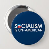 Socialisme is Amerikaans Ronde Button 4,0 Cm (Voorkant /achterkant)