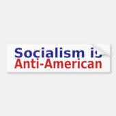 Socialisme is anti-Amerikaans Bumpersticker (Voorkant)