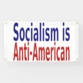 Socialisme is anti-Amerikaans Spandoek (Horizontaal)