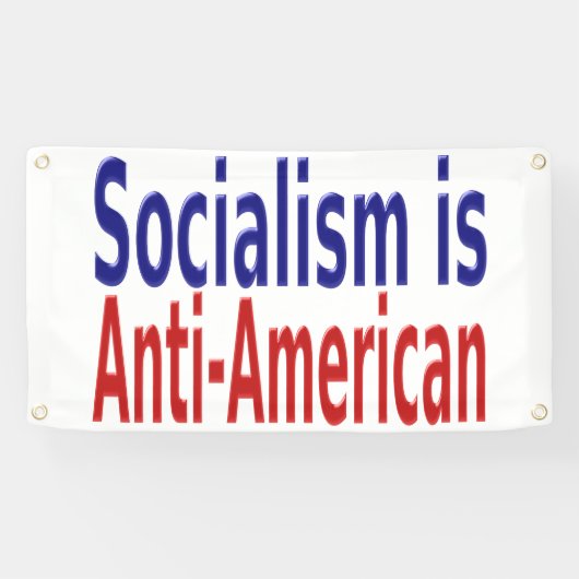 Socialisme is anti-Amerikaans Spandoek (Horizontaal)