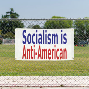 Socialisme is anti-Amerikaans Spandoek