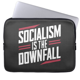 Socialisme is de ondergang en kapitalisme is macht laptop sleeve