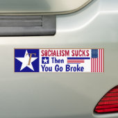 Socialisme is klote als je failliet gaat bumpersticker (Op auto)