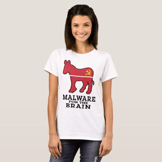 Socialisme is malware t-shirt (Voorkant volledig)