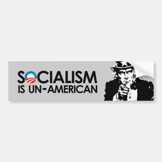 Socialisme is niet-Amerikaans Bumpersticker (Voorkant)