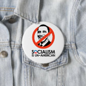 Socialisme is niet-Amerikaans Ronde Button 4,0 Cm (In situ)