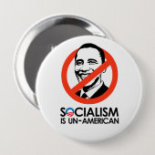 Socialisme is niet-Amerikaans Ronde Button 4,0 Cm (Voorkant /achterkant)