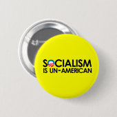 Socialisme is niet-Amerikaans Ronde Button 5,7 Cm (Voorkant /achterkant)