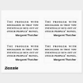 Socialisme Margaret Thatcher Quote Rechthoekige Sticker (Vel)