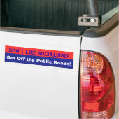 Socialisme Niet Leuk bumpersticker (Op Truck)