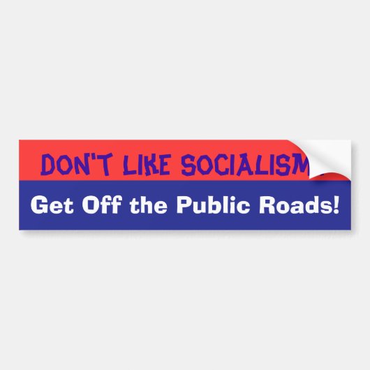 Socialisme Niet Leuk bumpersticker (Voorkant)