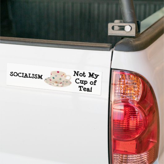 SOCIALISME, niet mijn beker van Tea! Bumpersticker (Op Truck)