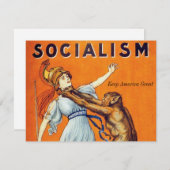  socialisme politiek feestdagenkaart (Voorkant / Achterkant)