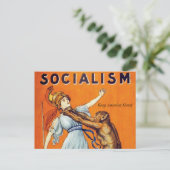  socialisme politieke vakantie Briefkaart (Staand voorkant)