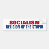Socialisme Religie van de stommer Bumpersticker (Voorkant)