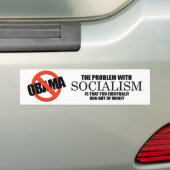 Socialisme - Rust op geld Bumpersticker (Op auto)