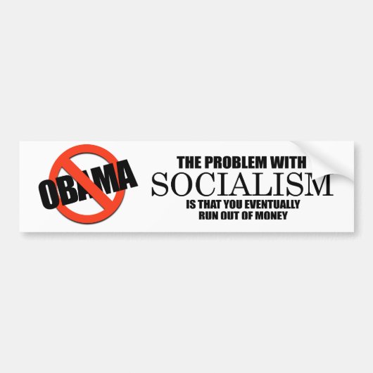 Socialisme - Rust op geld Bumpersticker (Voorkant)