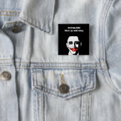 SOCIALISME - SCHUDDEN EN OBEY VIERKANTE BUTTON 5,1 CM (In situ)