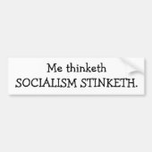 SOCIALISME STINKETH BUMPERSTICKER (Voorkant)