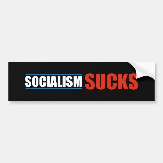 Socialisme Sucks Bumpersticker (Voorkant)