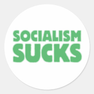 Socialisme Sucks Ronde Sticker