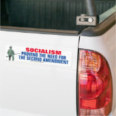 Socialisme ter staving van de noodzaak van het twe bumpersticker (Op Truck)