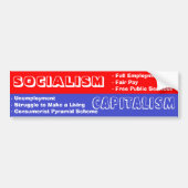 Socialisme versus kapitalisme Bumpersticker (Voorkant)