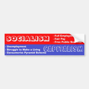 Socialisme versus kapitalisme Bumpersticker