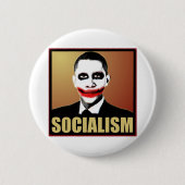Socialisme verwerpen ronde button 5,7 cm (Voorkant)