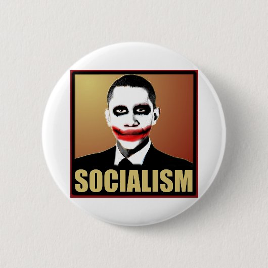 Socialisme verwerpen ronde button 5,7 cm (Voorkant)