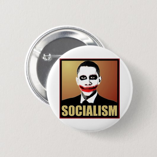Socialisme verwerpen ronde button 5,7 cm (Voorkant /achterkant)