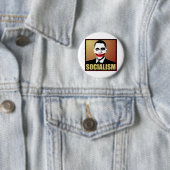 Socialisme verwerpen ronde button 5,7 cm (In situ)