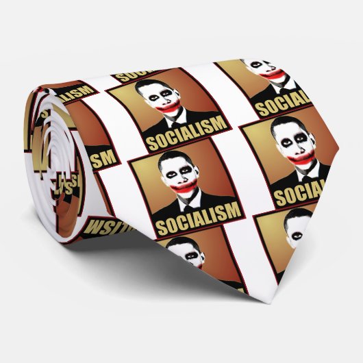 Socialisme verwerpen stropdas (Opgerold)