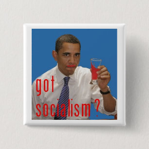 socialisme ? vierkante button 5,1 cm