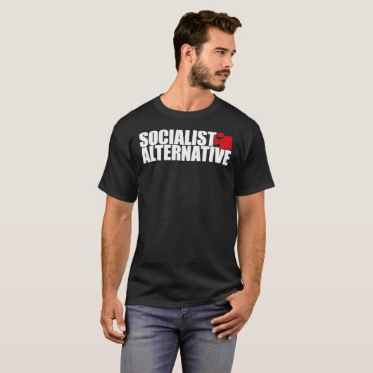 Socialist Alternative Logo (White Text) Classic T- T-shirt (Voorkant volledig)