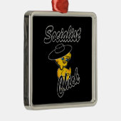 Socialist Chick #4 Metalen Ornament (Rechts)