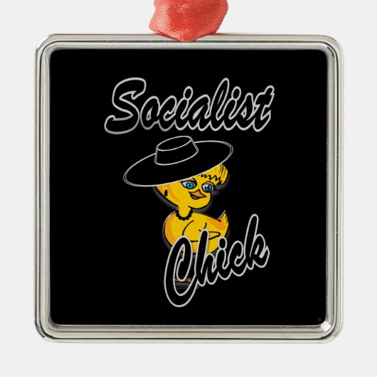 Socialist Chick #4 Metalen Ornament (Voorkant)
