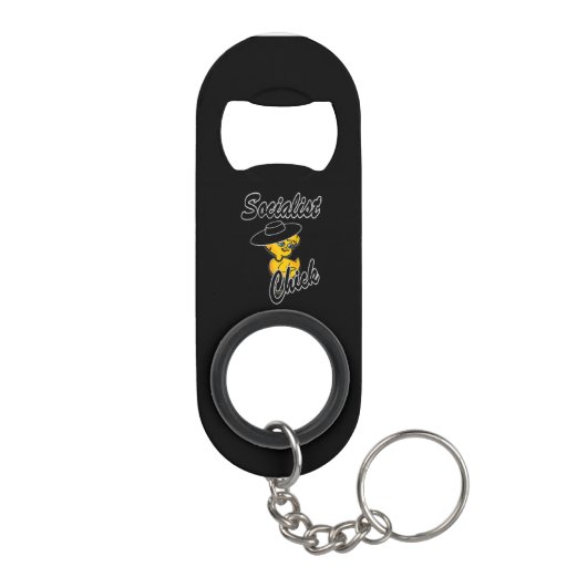 Socialist Chick #4 Sleutelhanger Flessenopener (Achterkant)